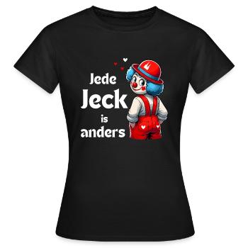 Carnaval Cologne Alaaf Clown Kölsch Rut Wiess Drôle - T-shirt Femme - noir - Devant - AI Model Female 172 dark (172cm)