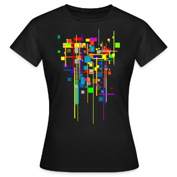 Motifs d’architecture - Peintures de science-fiction - T-shirt Femme - noir - Devant - AI Model Female 172 dark (172cm)