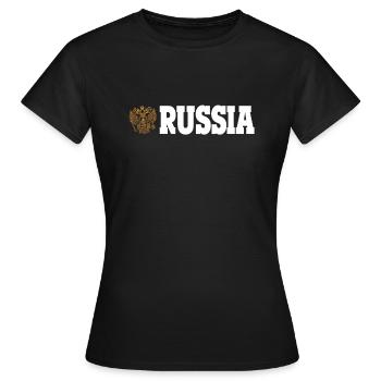 RUSSIA RUSSIA! - Women's T-Shirt - black - Front - AI Model Female 172 dark (172cm)