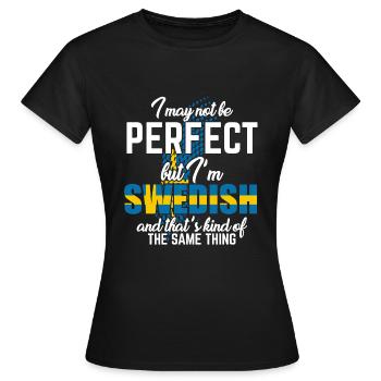 Suède - T-shirt Femme - noir - Devant - AI Model Female 172 dark (172cm)