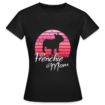 French Bulldog Frenchie Mama Gift Dog - Women's T-Shirt - black - Front - AI Model Female 172 dark (172cm)