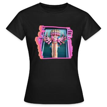 Hindu Gottheit - Frauen T-Shirt - Schwarz - Vorne - AI Model Female 172 dark (172cm)