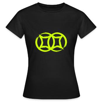 Symbole chinois double chance - T-shirt Femme - noir - Devant - AI Model Female 172 dark (172cm)