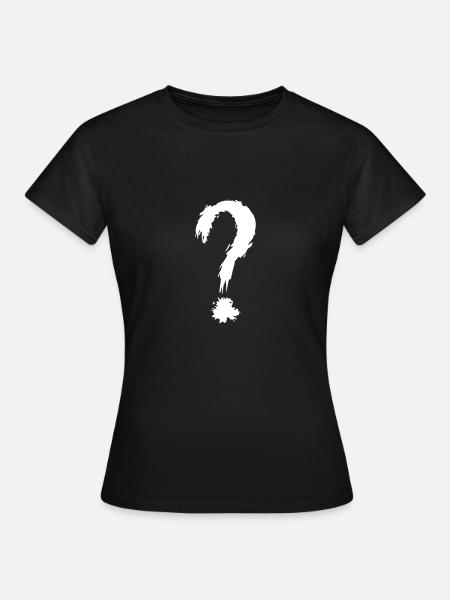 Point d'interrogation blanc - T-shirt Femme - noir