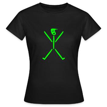 Stick figure funny - Women's T-Shirt - black - Front - AI Model Female 172 dark (172cm)