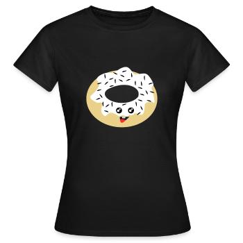 Donut - T-shirt Femme - noir - Devant - AI Model Female 172 dark (172cm)