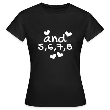 Danse danse cours de danse Rythme - T-shirt Femme - noir - Devant - AI Model Female 172 dark (172cm)