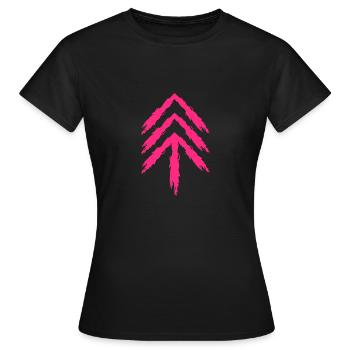 Flèche vers le haut rose - T-shirt Femme - noir - Devant - AI Model Female 172 dark (172cm)