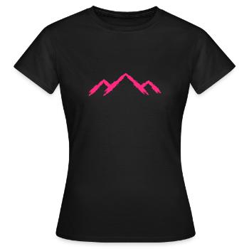 Alpinisme en montagne Course de montagne rose - T-shirt Femme - noir - Devant - AI Model Female 172 dark (172cm)