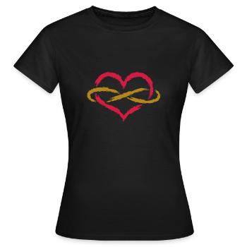 Heart InfiniteLy Endless - Women's T-Shirt - black - Front - AI Model Female 172 dark (172cm)
