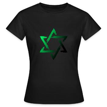 Davidstern Vert Judaïsme juif - T-shirt Femme - noir - Devant - AI Model Female 172 dark (172cm)