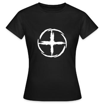 Earth symbol - Women's T-Shirt - black - Front - AI Model Female 172 dark (172cm)