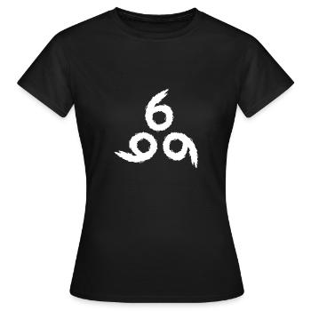 666 Satan Symbol - Frauen T-Shirt - Schwarz - Vorne - AI Model Female 172 dark (172cm)