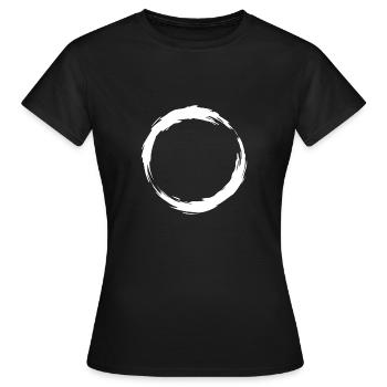 Icône de brosse de cercle - T-shirt Femme - noir - Devant - AI Model Female 172 dark (172cm)