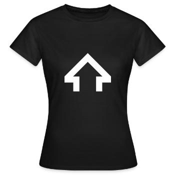 Flèche vers le haut blanc - T-shirt Femme - noir - Devant - AI Model Female 172 dark (172cm)