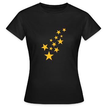 Modèle astérisque symbole étoile - T-shirt Femme - noir - Devant - AI Model Female 172 dark (172cm)