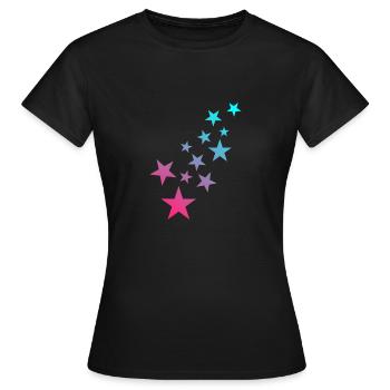Modèle astérisque symbole étoile - T-shirt Femme - noir - Devant - AI Model Female 172 dark (172cm)