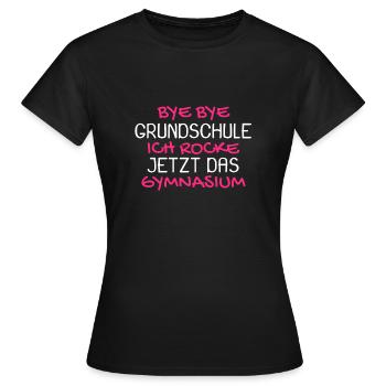 Gymnasium Einschulung Schulbeginn Geschenk - Frauen T-Shirt - Schwarz - Vorne - AI Model Female 172 dark (172cm)