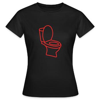 Toilette toilette cadeau d’humour - T-shirt Femme - noir - Devant - AI Model Female 172 dark (172cm)