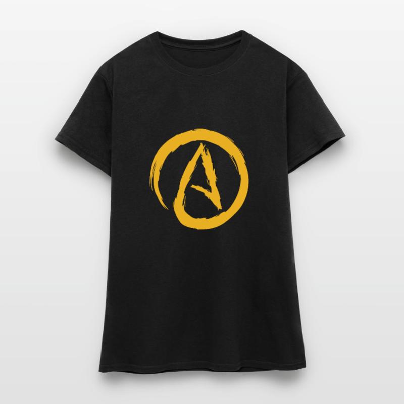 Symbole de l'athéisme cadeau d'évolution athée Darwin T-shirt Femme