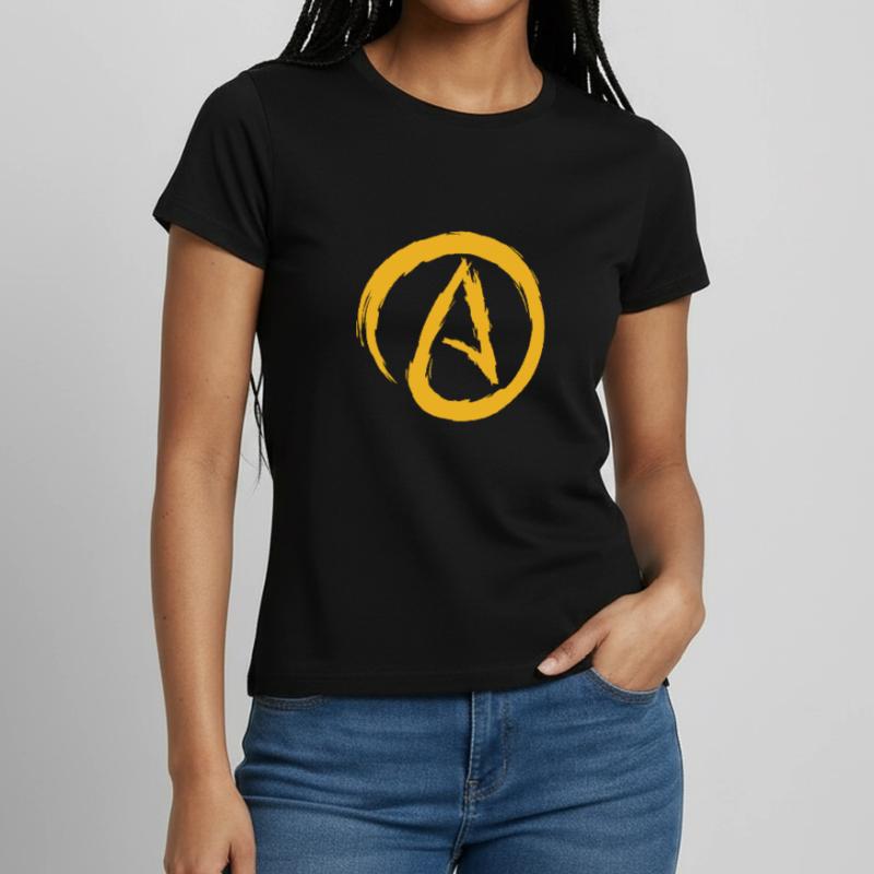 Symbole de l'athéisme cadeau d'évolution athée Darwin T-shirt Femme