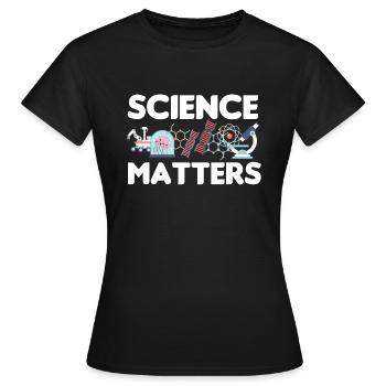 QUESTIONS SCIENTIFIQUES - T-shirt Femme - noir - Devant - AI Model Female 172 dark (172cm)