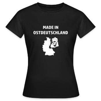 Made in Ostdeutschland - Frauen T-Shirt - Schwarz - Vorne - AI Model Female 172 dark (172cm)