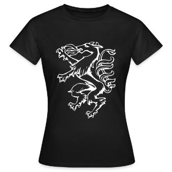 Panthère de Styrie LineArt – Fierté de la Styrie - T-shirt Femme - noir - Devant - AI Model Female 172 dark (172cm)