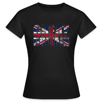 Great Britain used look - Frauen T-Shirt - Schwarz - Vorne - AI Model Female 172 dark (172cm)