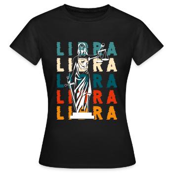 Waage Konstellation - Frauen T-Shirt - Schwarz - Vorne - AI Model Female 172 dark (172cm)