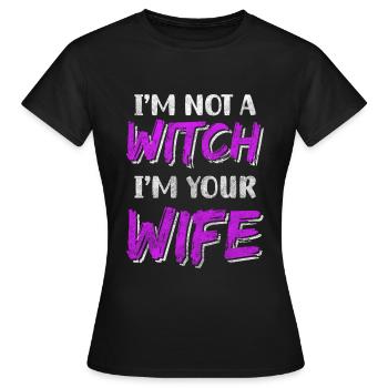 Balai de sorcellerie - T-shirt Femme - noir - Devant - AI Model Female 172 dark (172cm)