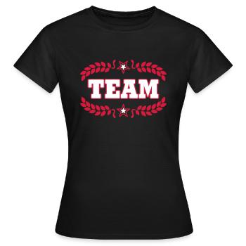 Team - T-shirt Femme - noir - Devant - AI Model Female 172 dark (172cm)