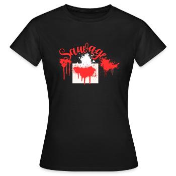 SAUVAGE - T-shirt Femme - noir - Devant - AI Model Female 172 dark (172cm)