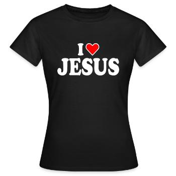 I love jesus - Frauen T-Shirt - Schwarz - Vorne - AI Model Female 172 dark (172cm)