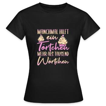 Backen, Bäcker, Beckerin - Frauen T-Shirt - Schwarz - Vorne - AI Model Female 172 dark (172cm)