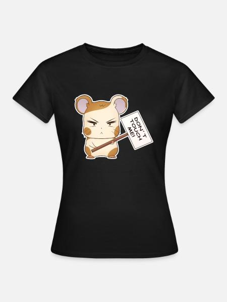Don´t touch me Hamster - Frauen T-Shirt - Schwarz