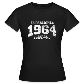 established 1964 - aged to perfection (de) - Frauen T-Shirt - Schwarz - Vorne - AI Model Female 172 dark (172cm)