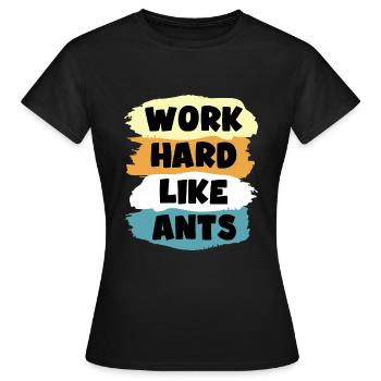 fourmi fourmi amis fourmi fraîche fourmi disant fourmi - T-shirt Femme - noir - Devant - AI Model Female 172 dark (172cm)
