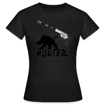 Hunter - hunt - hunt - Women's T-Shirt - black - Front - AI Model Female 172 dark (172cm)