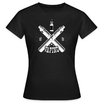 Vaping Selbstwickel Vape | Dampfen - Frauen T-Shirt - Schwarz - Vorne - AI Model Female 172 dark (172cm)