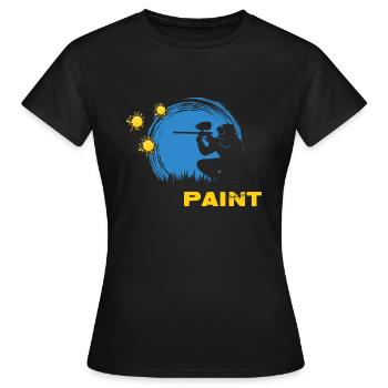 Légende du paintball Gotcha joueur de paintball - T-shirt Femme - noir - Devant - AI Model Female 172 dark (172cm)