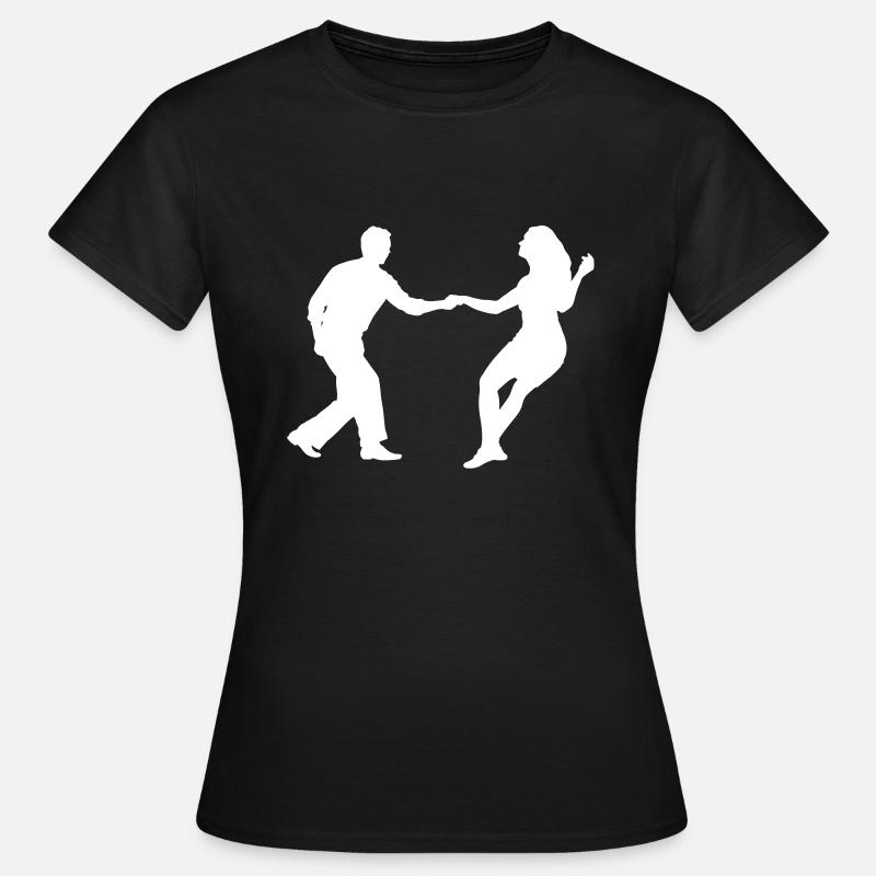 swing dancers - Women's T-Shirt - black