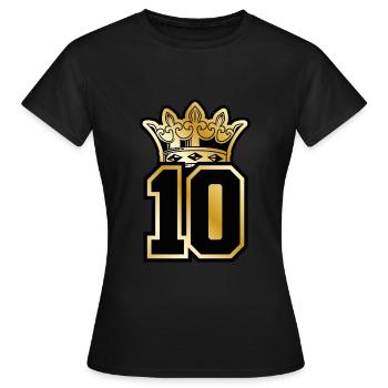 10 or de la couronne - T-shirt Femme - noir - Devant - AI Model Female 172 dark (172cm)