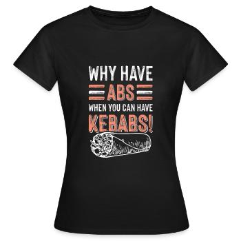 Kebab Kebab savoureux - T-shirt Femme - noir - Devant - AI Model Female 172 dark (172cm)