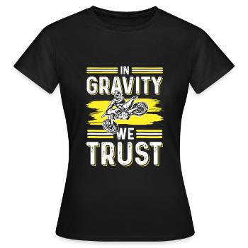 gravity dirtbike motocross - Women's T-Shirt - black - Front - AI Model Female 172 dark (172cm)