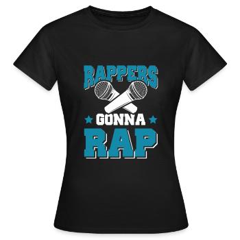 Rappers Rap - T-shirt Femme - noir - Devant - AI Model Female 172 dark (172cm)