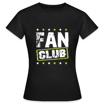 Fan Club - Women's T-Shirt - black - Front - AI Model Female 172 dark (172cm)