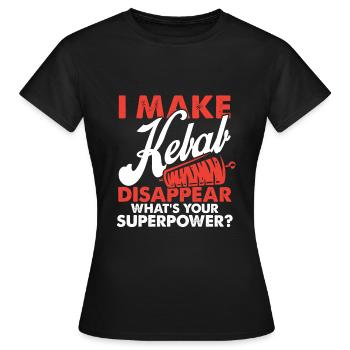 döner kebab - Frauen T-Shirt - Schwarz - Vorne - AI Model Female 172 dark (172cm)