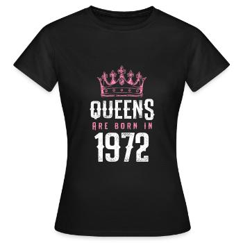 born in 1972 - Women's T-Shirt - black - Front - AI Model Female 172 dark (172cm)