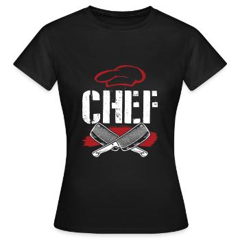 chef chef - Women's T-Shirt - black - Front - AI Model Female 172 dark (172cm)
